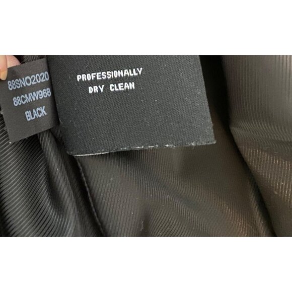 Ellen Tracy Black Wool Blend Coat W/ Faux Fur Trim Size 6 - Picture 6 of 12